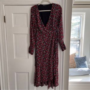Nasty Gal long sleeve midi floral dress